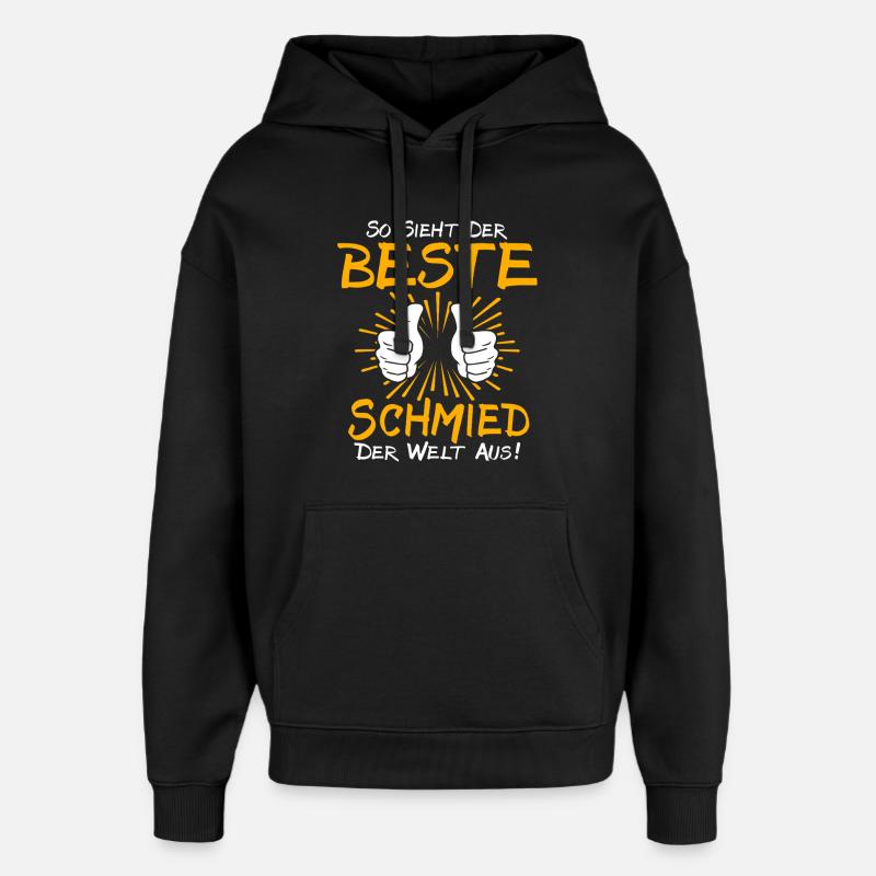 Blacksmith Gift Idea - Oversized Unisex Hoodie by Stanley/Stella - black