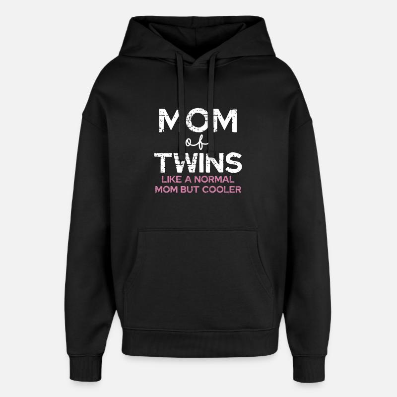 Maman de jumeaux – Diction cool - Sweat à capuche unisexe Stanley/Stella Oversized - noir