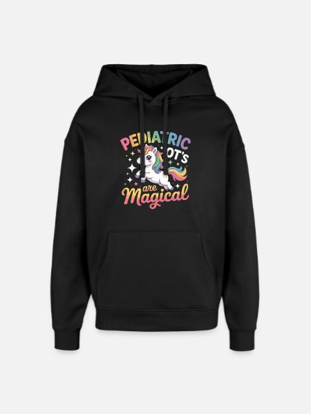 Pädiatrie Magisch Einhorn - Oversized Unisex Hoodie von Stanley/Stella - Schwarz