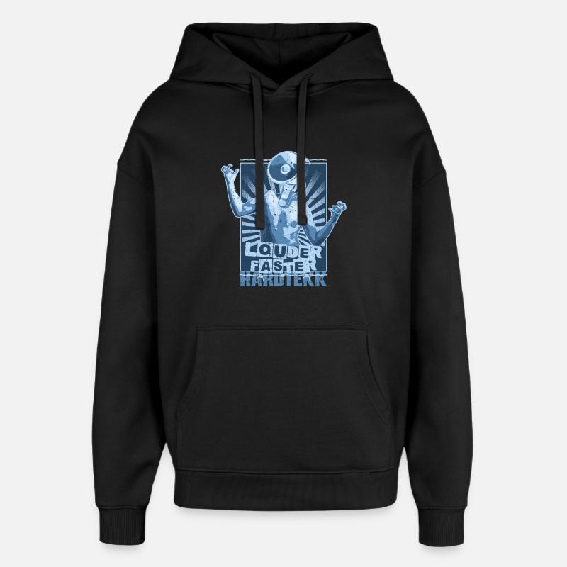 Hardtekk Tekke Allemagne de l’Est - Sweat à capuche unisexe Stanley/Stella Oversized - noir