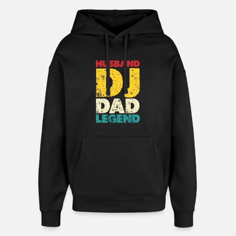 Mari DJ Papa Légende - Sweat à capuche unisexe Stanley/Stella Oversized - noir