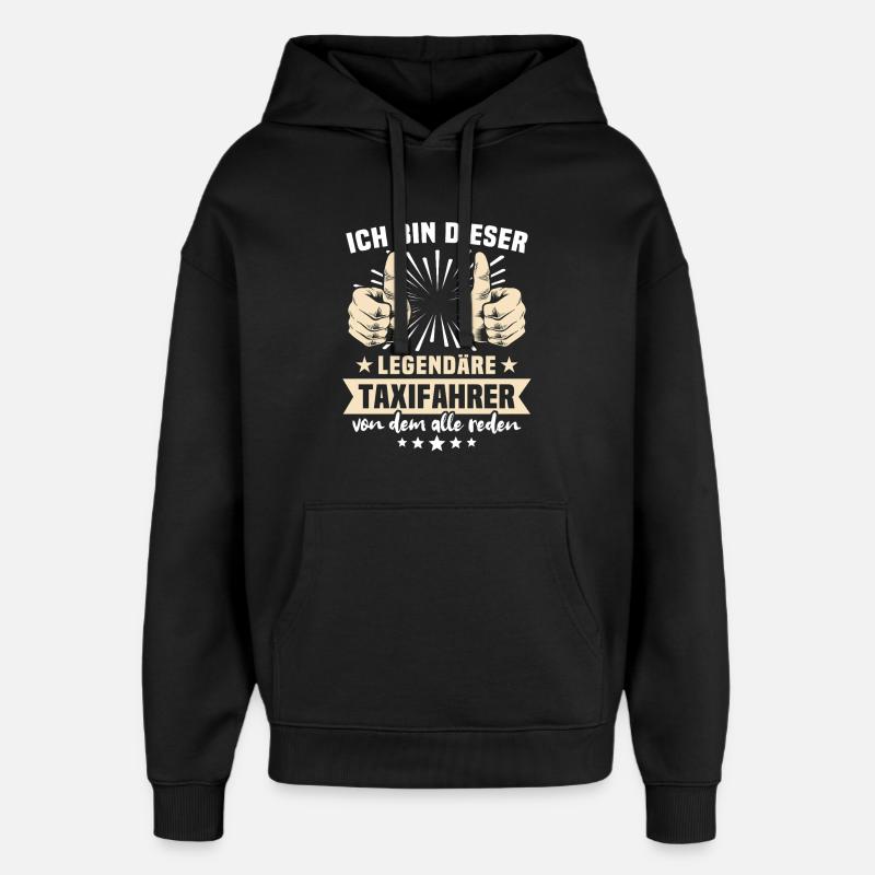 Dictons du chauffeur de taxi - Sweat à capuche unisexe Stanley/Stella Oversized - noir