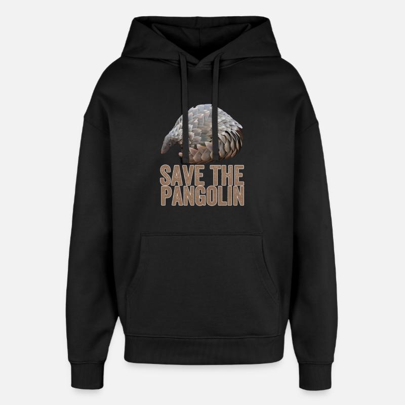 Sauver le Pangolin - Sweat à capuche unisexe Stanley/Stella Oversized - noir