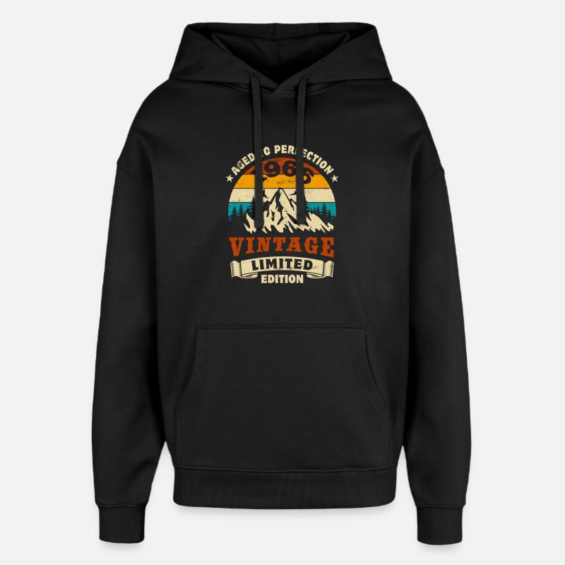 Édition limitée cadeau d’anniversaire 1966 - Sweat à capuche unisexe Stanley/Stella Oversized - noir