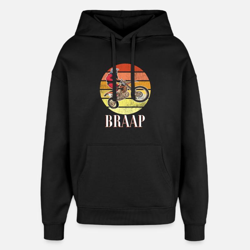 Dirt Biking Braap - Oversized Unisex Hoodie von Stanley/Stella - Schwarz
