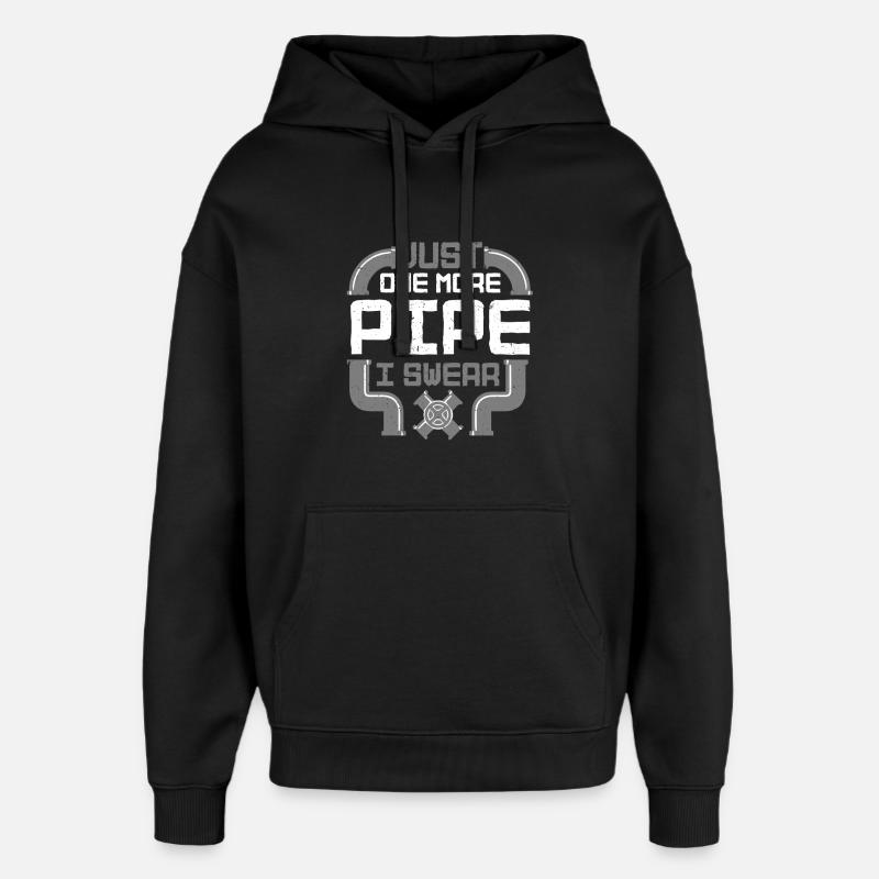 Pipe Layer Pipeline Builder - Oversized Unisex Hoodie by Stanley/Stella - black