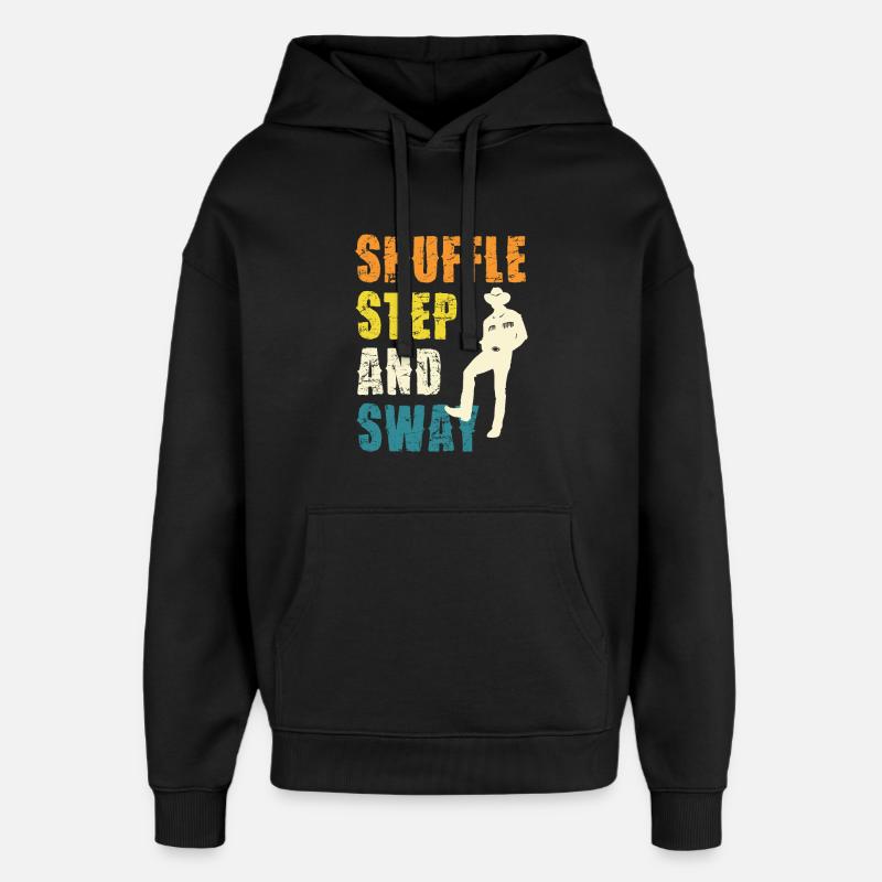 Shuffle Step und Sway - Oversized Unisex Hoodie von Stanley/Stella - Schwarz