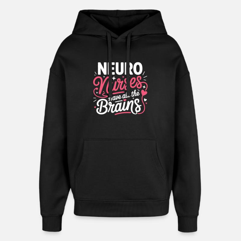 NeuroNurse All Brains Design - Oversized Unisex Hoodie von Stanley/Stella - Schwarz
