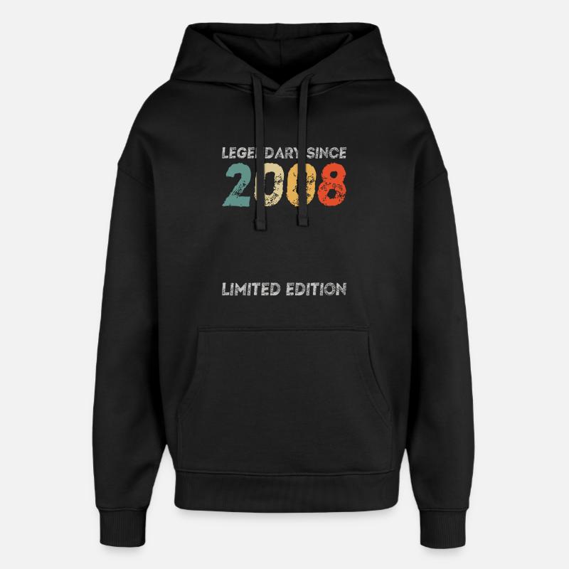 18e anniversaire Légendaire depuis 2008 - Sweat à capuche unisexe Stanley/Stella Oversized - noir