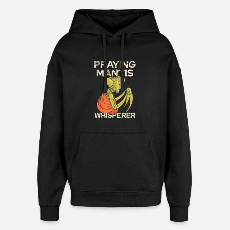 Mantide in Prayer – Whisperer - Oversized Unisex Hoodie by Stanley/Stella - black