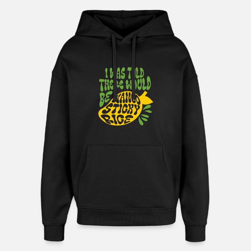 Riz gluant à la mangue - Sweat à capuche unisexe Stanley/Stella Oversized - noir