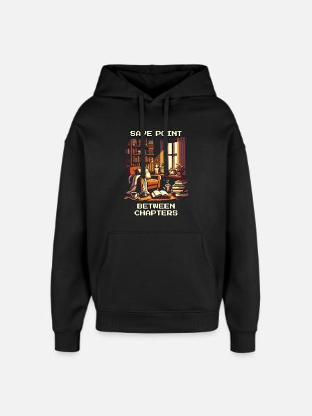 Savepoint Between Chapters | Reading pause reading - Oversized Unisex Hoodie by Stanley/Stella - black