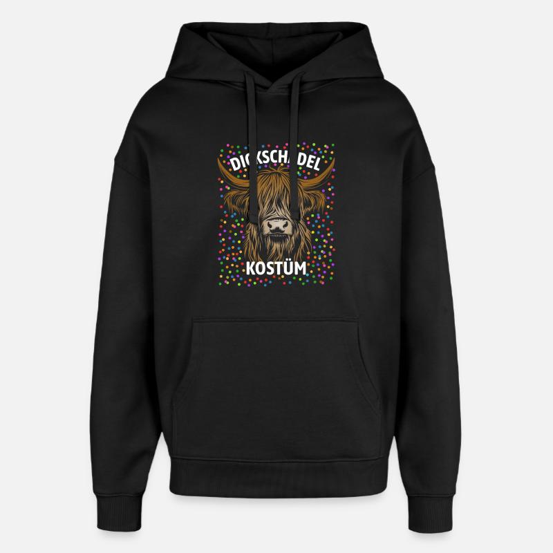 Déguisement têtu de bétail des Highlands - Sweat à capuche unisexe Stanley/Stella Oversized - noir