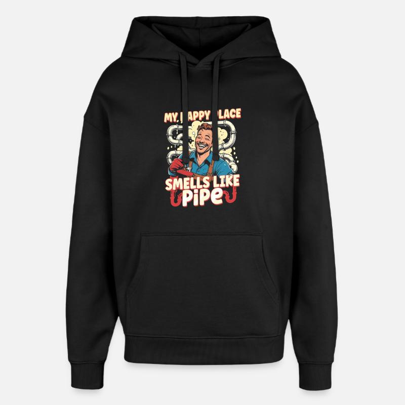Pipe Layer Pipeline Builder - Oversized Unisex Hoodie by Stanley/Stella - black