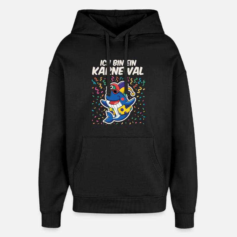 Je suis un carnaval - Sweat à capuche unisexe Stanley/Stella Oversized - noir