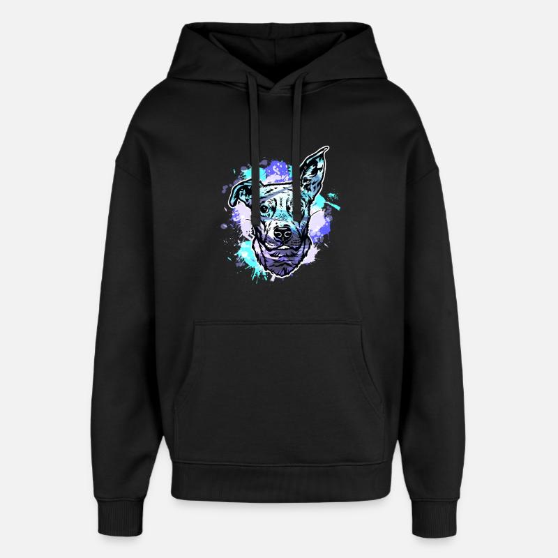 Croix du taureau beagle - Sweat à capuche unisexe Stanley/Stella Oversized - noir