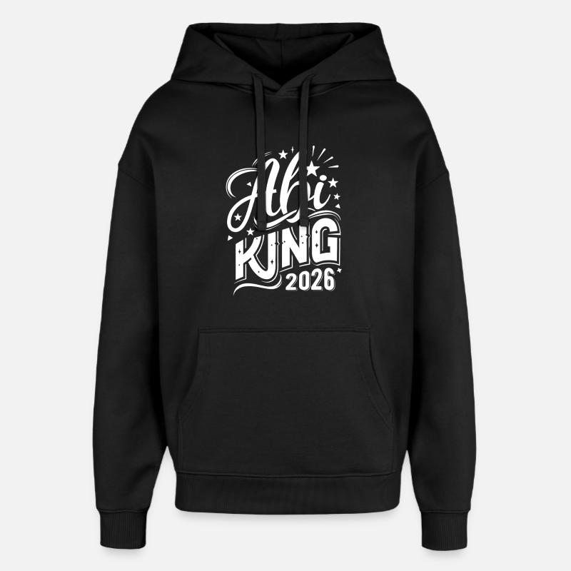Abi King 2026 - Abitur - Spruch - Sweat à capuche unisexe Stanley/Stella Oversized - noir