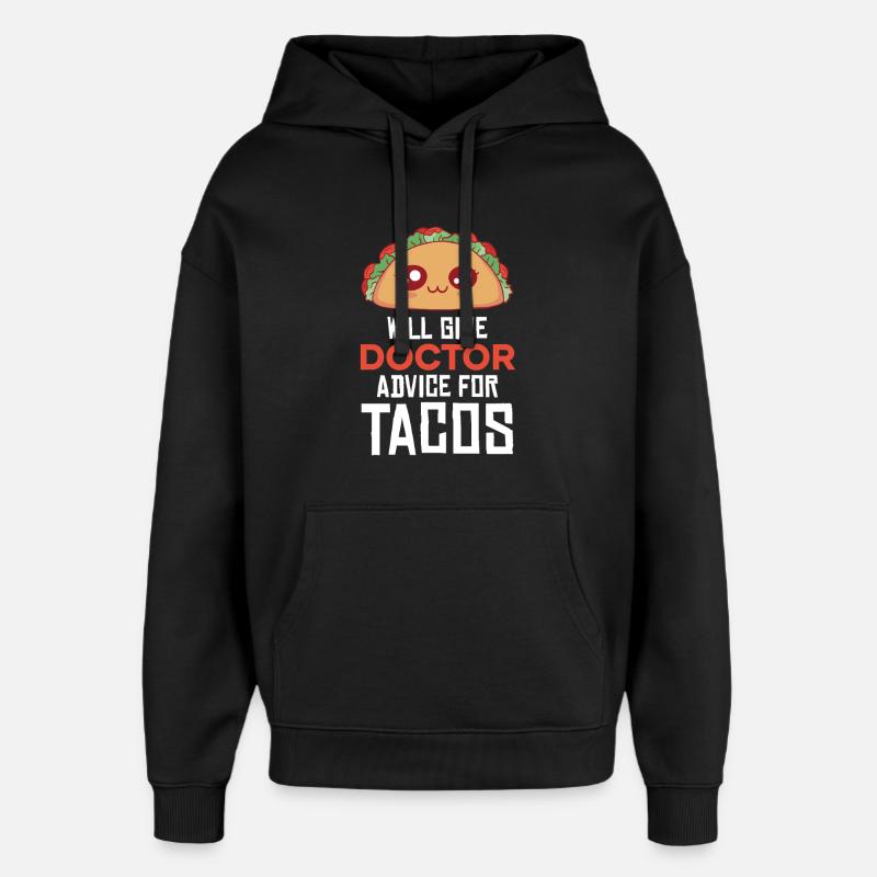 Taco Doctor : Conseils avec Spice - Sweat à capuche unisexe Stanley/Stella Oversized - noir