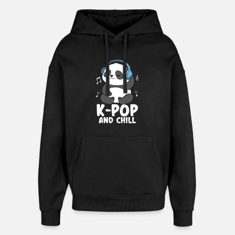 K Pop And Chill - Sweat à capuche unisexe Stanley/Stella Oversized - noir