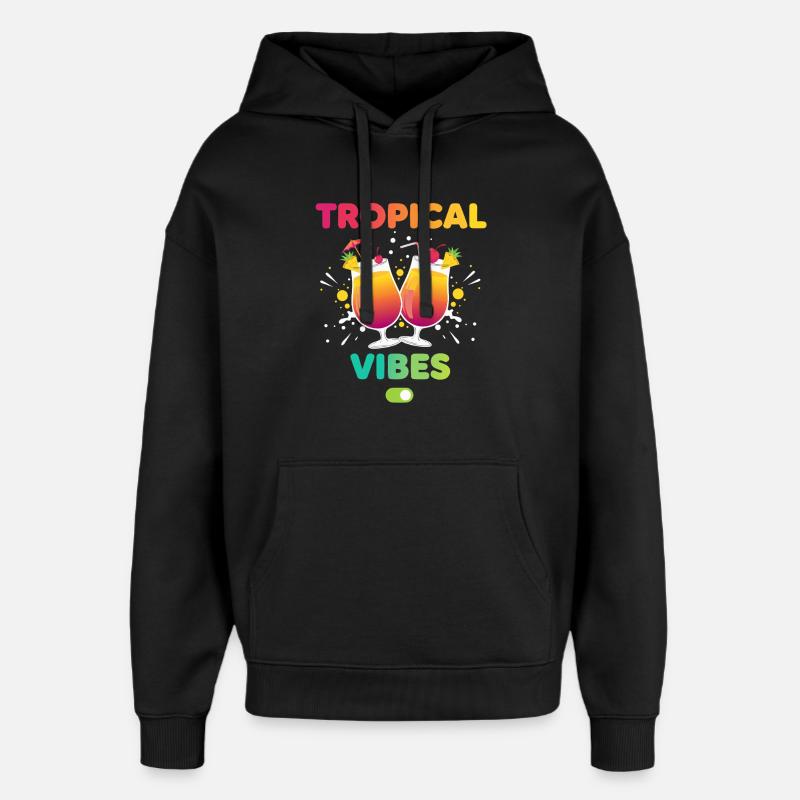 Mode vacances Tropical Vibes - Sweat à capuche unisexe Stanley/Stella Oversized - noir