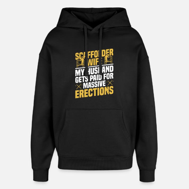 Gerüstehefrau Bauarbeiterin - Oversized Unisex Hoodie von Stanley/Stella - Schwarz