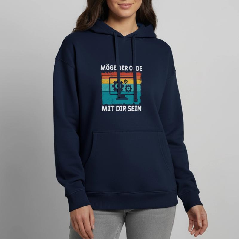 Nerd Computer MÖGE DER CODE MIT DIR SEIN LUSTIG Oversized Unisex Hoodie von Stanley/Stella