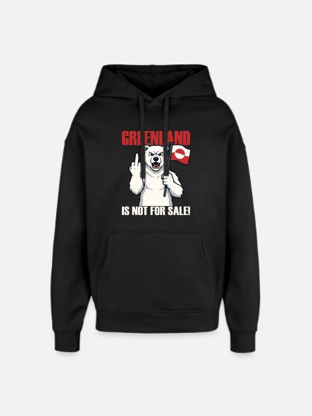 Greenland Is Not For Sale - Oversized Unisex Hoodie by Stanley/Stella - black