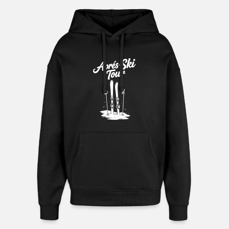 Groupe vacances d’hiver après ski ski - Sweat à capuche unisexe Stanley/Stella Oversized - noir