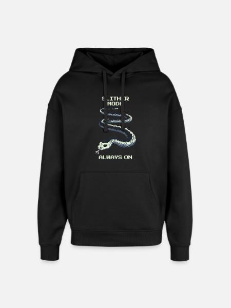 Slither Fashion Always On | Snake Mindset - Oversized Unisex Hoodie by Stanley/Stella - black
