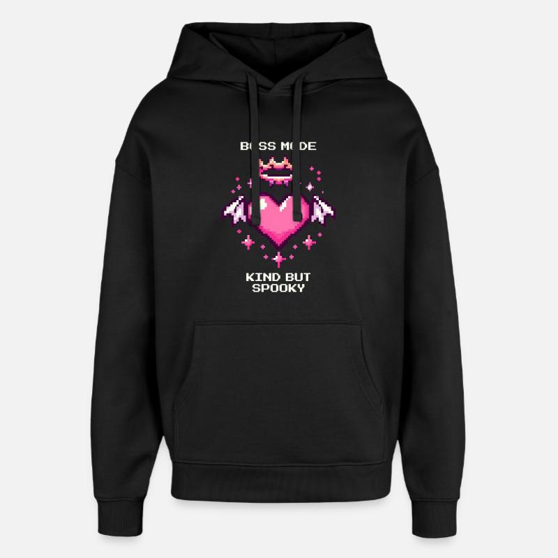 Doux et Effrayant | Goth doux - Sweat à capuche unisexe Stanley/Stella Oversized - noir
