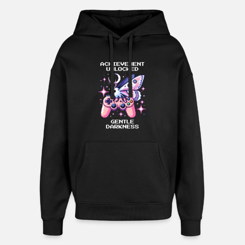 Gentle Darkness Unlocked | Soft Goth - Oversized Unisex Hoodie by Stanley/Stella - black