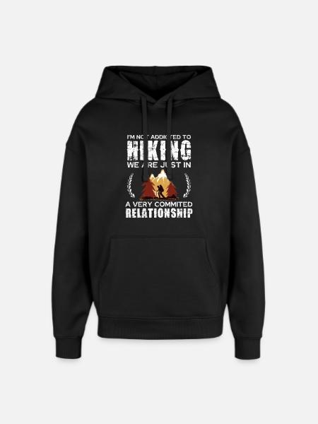 Hiking Commitment Tee Design - Oversized Unisex Hoodie von Stanley/Stella - Schwarz