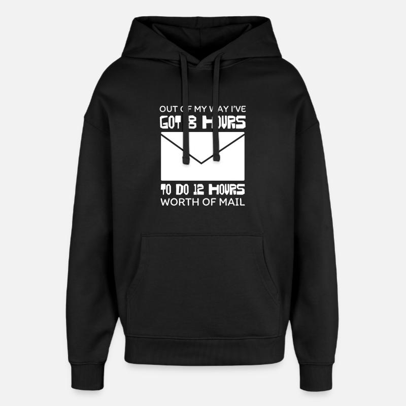 Marathon de huit heures de courriels - Sweat à capuche unisexe Stanley/Stella Oversized - noir