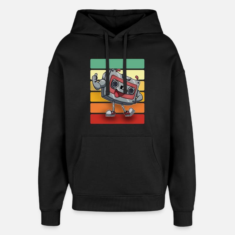 Cassette - Sweat à capuche unisexe Stanley/Stella Oversized - noir