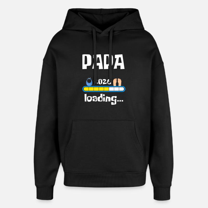 Papa 2026 Loading - Oversized Unisex Hoodie von Stanley/Stella - Schwarz