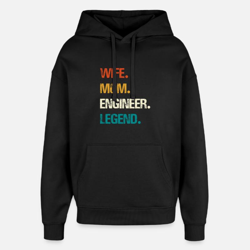 Engineer Legend – Starke Frauen Technik - Oversized Unisex Hoodie von Stanley/Stella - Schwarz