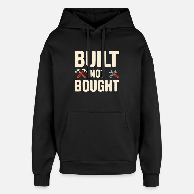 Built Not Bought Maker Statement - Oversized Unisex Hoodie von Stanley/Stella - Schwarz