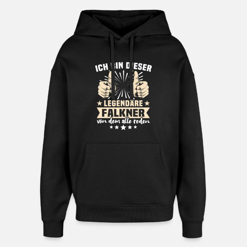 Dictons de Falkner - Sweat à capuche unisexe Stanley/Stella Oversized - noir