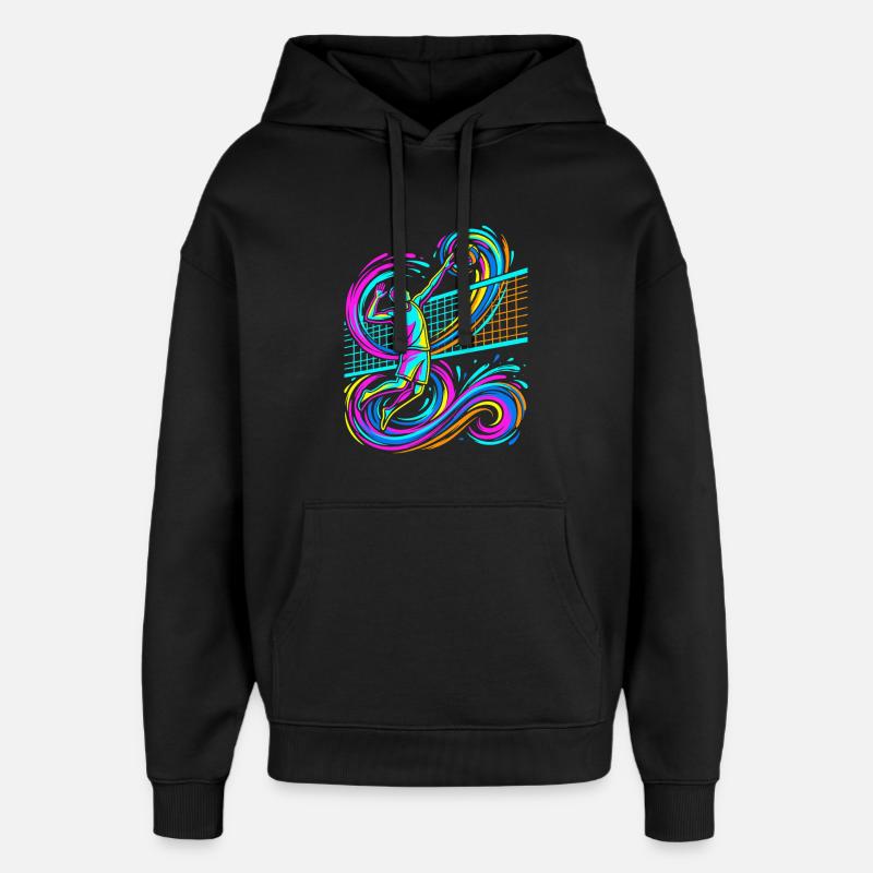 Volley-ball - Sweat à capuche unisexe Stanley/Stella Oversized - noir