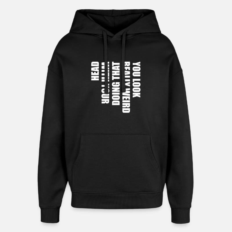 Klartext Typo Statement - Oversized Unisex Hoodie von Stanley/Stella - Schwarz