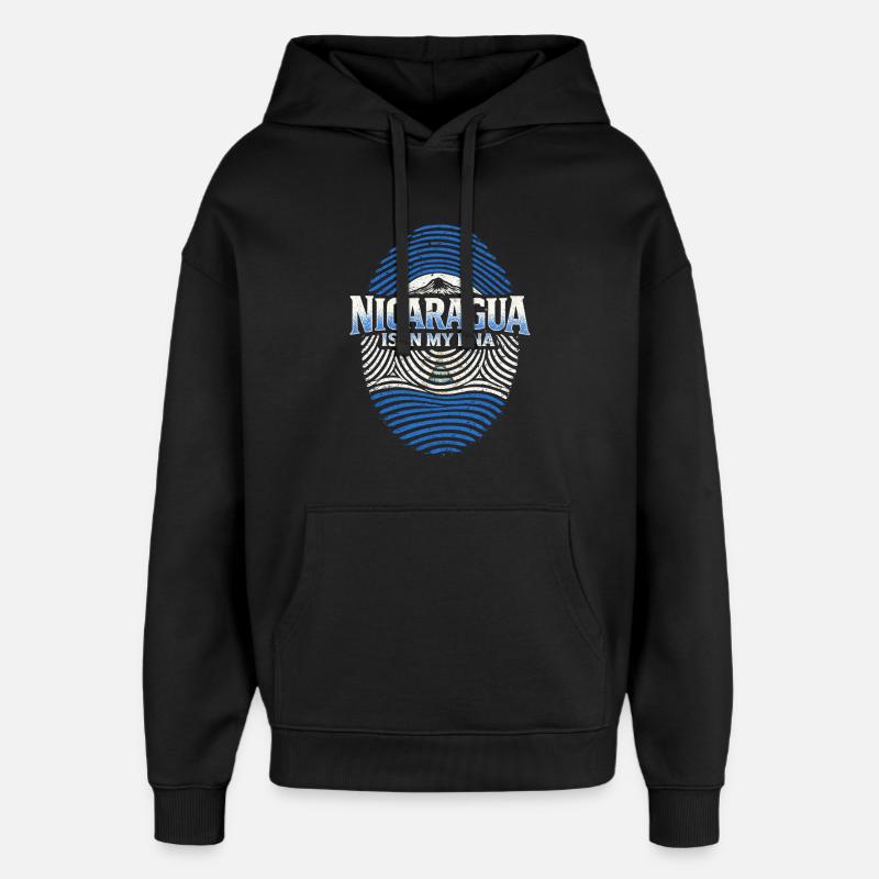 Nicaragua Nicaragic - Sweat à capuche unisexe Stanley/Stella Oversized - noir