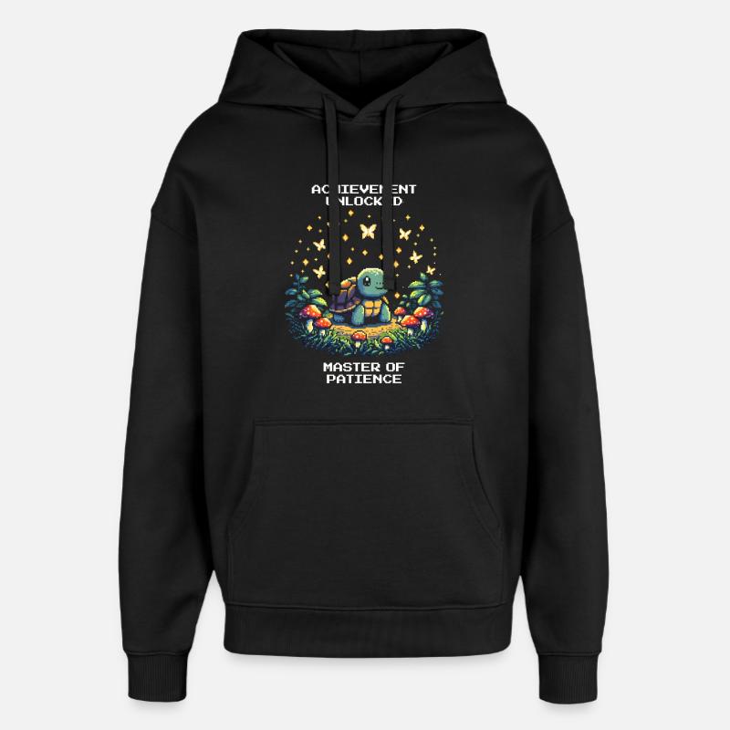 Patience débloquée | Tortue - Sweat à capuche unisexe Stanley/Stella Oversized - noir