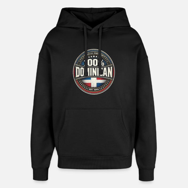 Dominicain - Sweat à capuche unisexe Stanley/Stella Oversized - noir