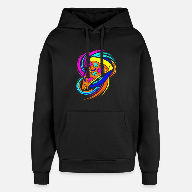 Tranche de pizza - Sweat à capuche unisexe Stanley/Stella Oversized - noir