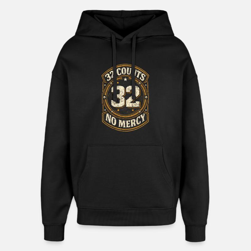Line Dancer 32 temps - Sweat à capuche unisexe Stanley/Stella Oversized - noir