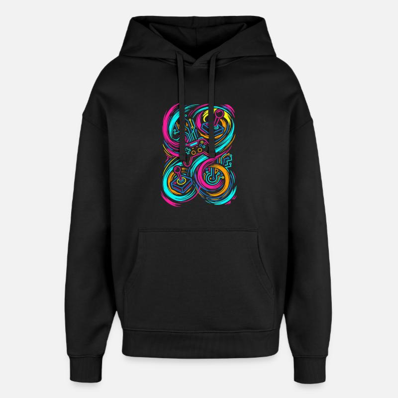Spillkontroller - Stanley/Stella Oversized Hettegenser unisex - svart