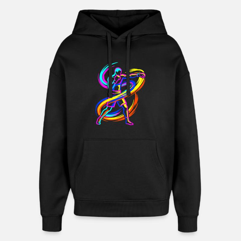 boxe - Sweat à capuche unisexe Stanley/Stella Oversized - noir