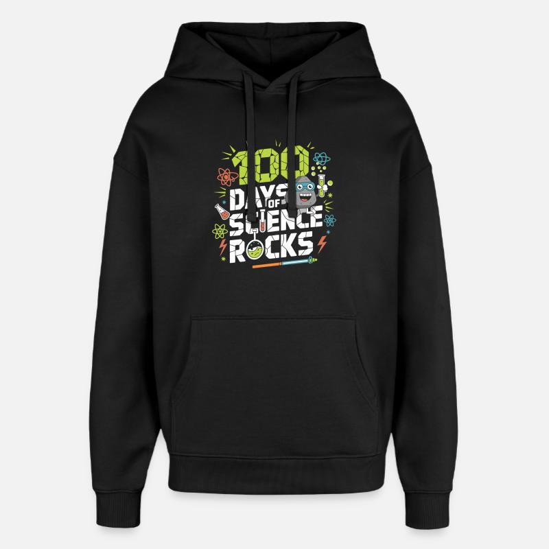 100 Jours de Science Rock - Sweat à capuche unisexe Stanley/Stella Oversized - noir