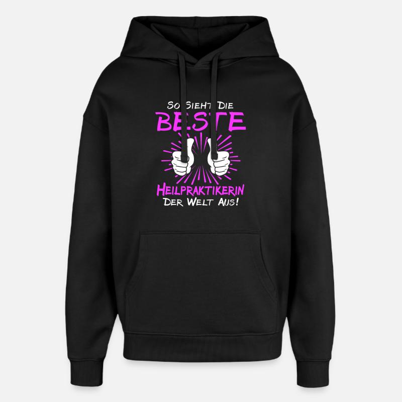 Don naturopathe - Sweat à capuche unisexe Stanley/Stella Oversized - noir