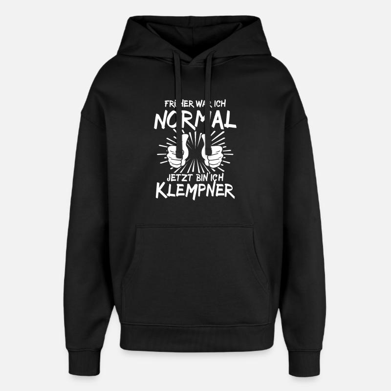 Klempner - Oversized Unisex Hoodie von Stanley/Stella - Schwarz